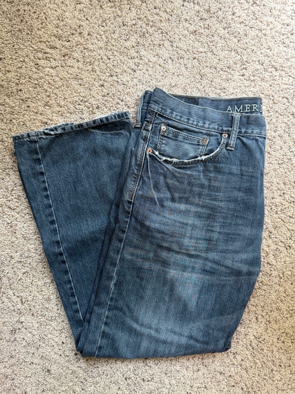 American Eagle Outfitters Dark Blue Relaxed Fit Men's Jeans